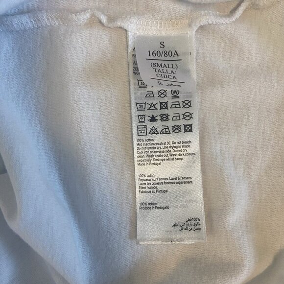 All Saints Logo T Shirt Mens S White Short Sleeve Crewneck Spell Out Cotton Roll - Picture 9 of 13